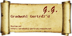 Gradwohl Gertrúd névjegykártya